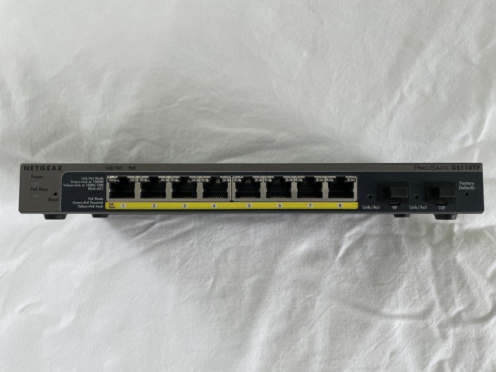 Netgear ProSafe GS110TP 8-Port PoE Switch Mit SFP (Gebraucht) In - Foto 13