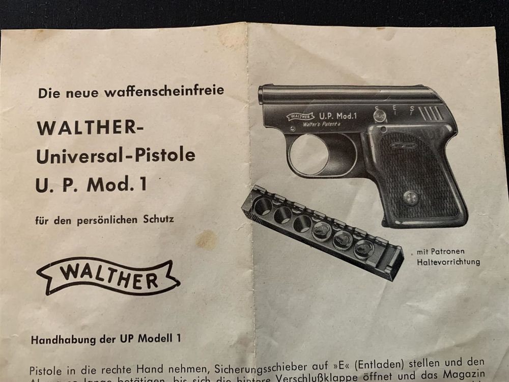 antike-walther-u-p-mod-1-anleitung-kaufen-auf-ricardo