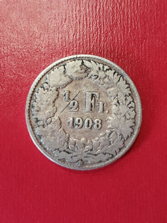 Schweizer Silbermünze Fr. 1/2, 1908 jg | Kaufen auf Ricardo
