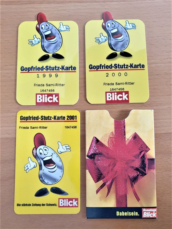 3x BLICK CARD - SCHWEIZ 1999  2000  2001 1