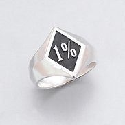 Neu: 1% Ring 925 Silber geschwärzt / Gr. 64 1