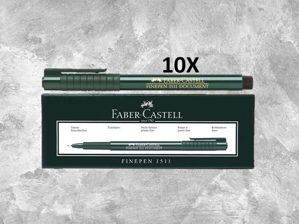 Faber-Castell Finepen schwarz 10 Stk. 1