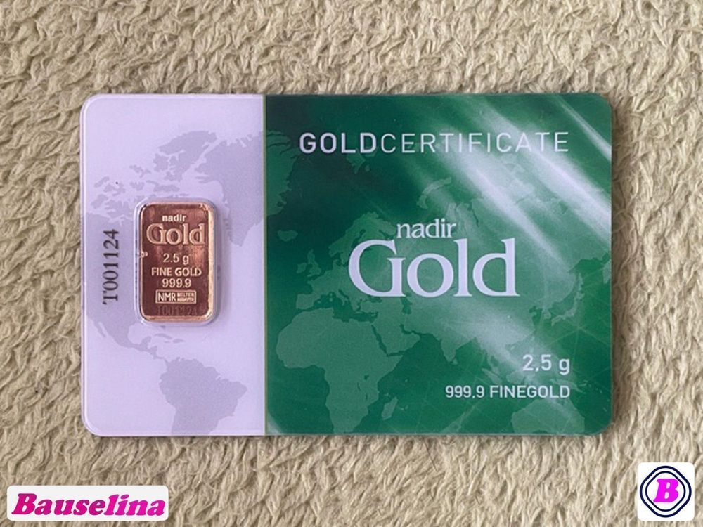 2,5 gramm Goldbarren  - 999 gold 1