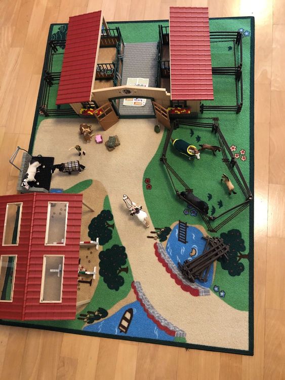 Schleich Pferdehof Farm World Teppich | Kaufen auf Ricardo