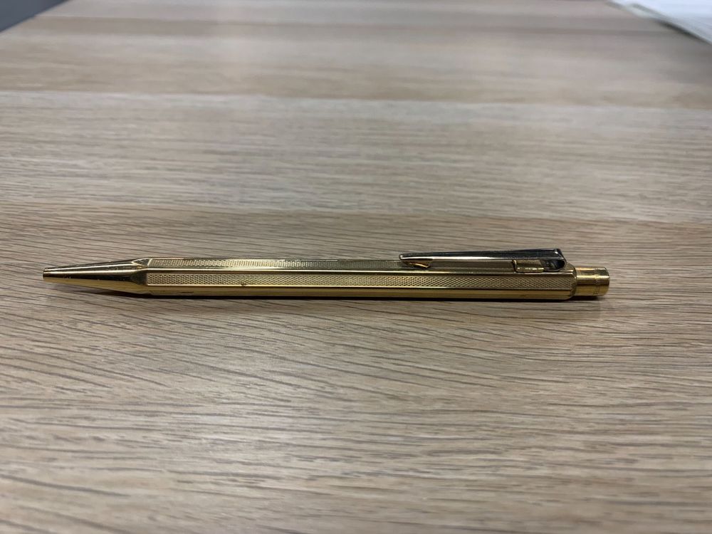 Stylo Bille Caran D'Ache Ecridor - Plaqué Rhodium/Argent, Poussoir, Encre Bleue