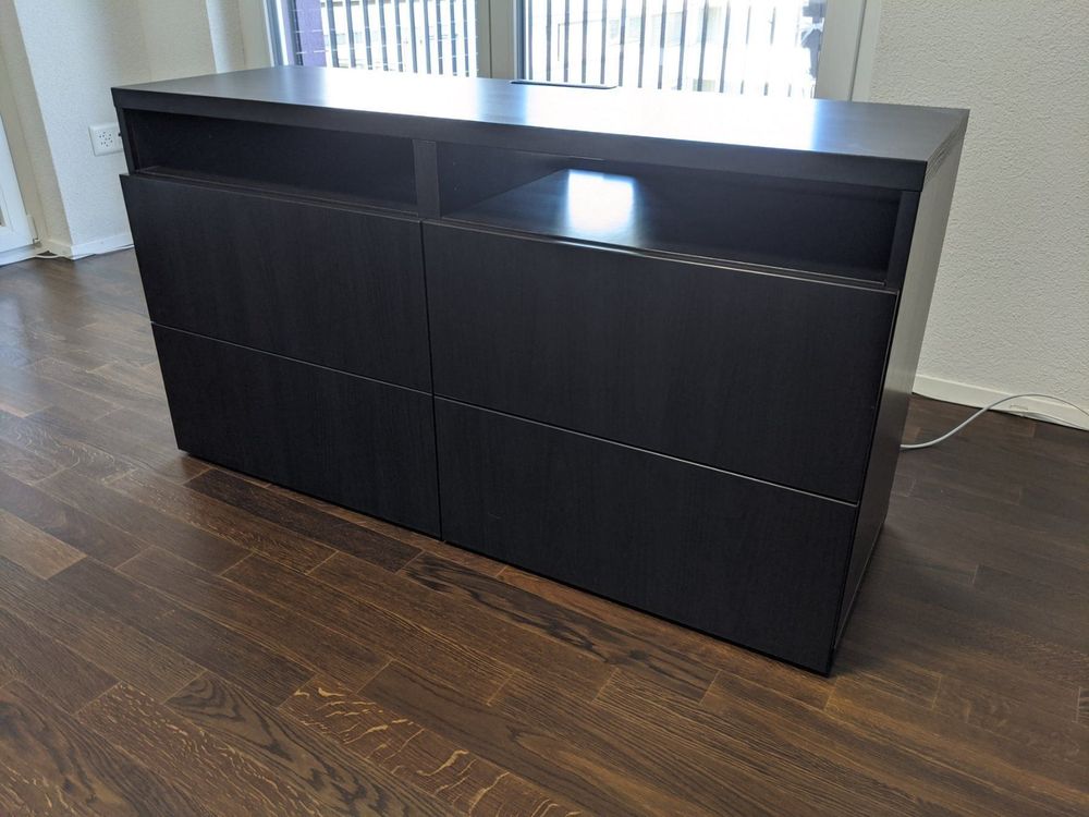 IKEA BESTA TV stand, black, 120*65*40 cm Acheter sur Ricardo