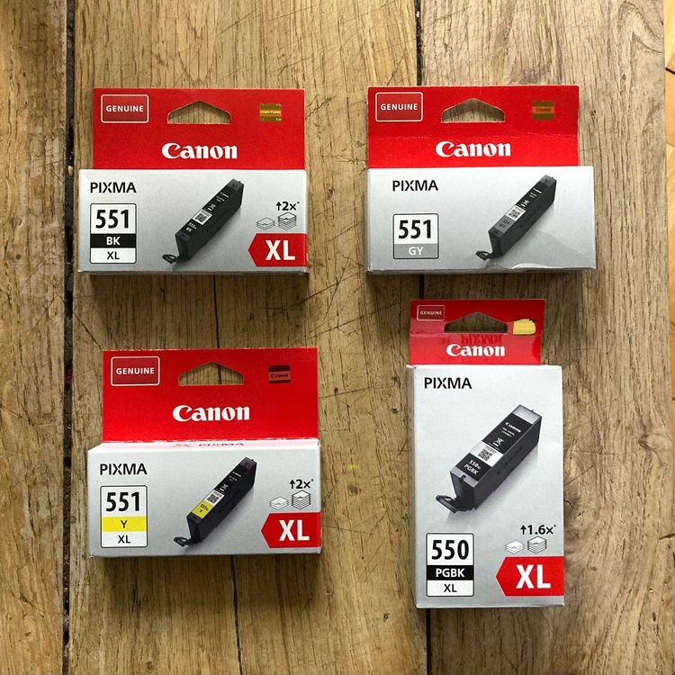 Cartouche Canon 551/550 PGBK (noir) - Original, Neuve, Multicouleur - Pour Imprimantes Canon