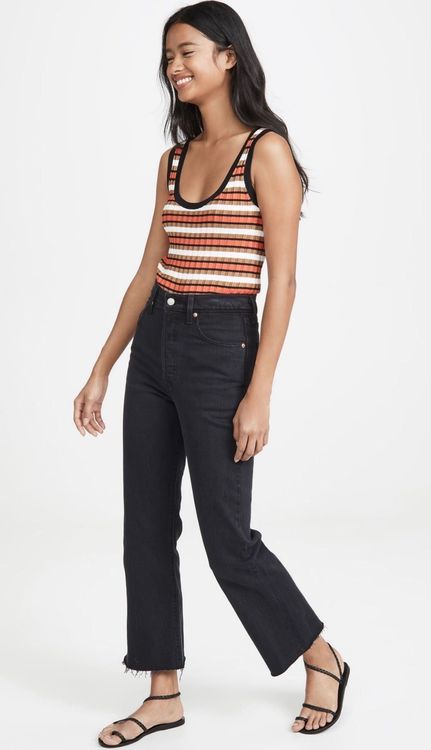 levi's ribcage crop flare jean