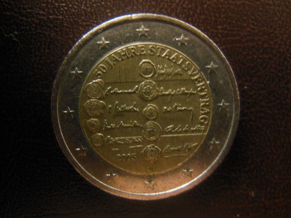 Pièce 2 Euros 50 Jahre Staatsvertrag 2005 Valeur