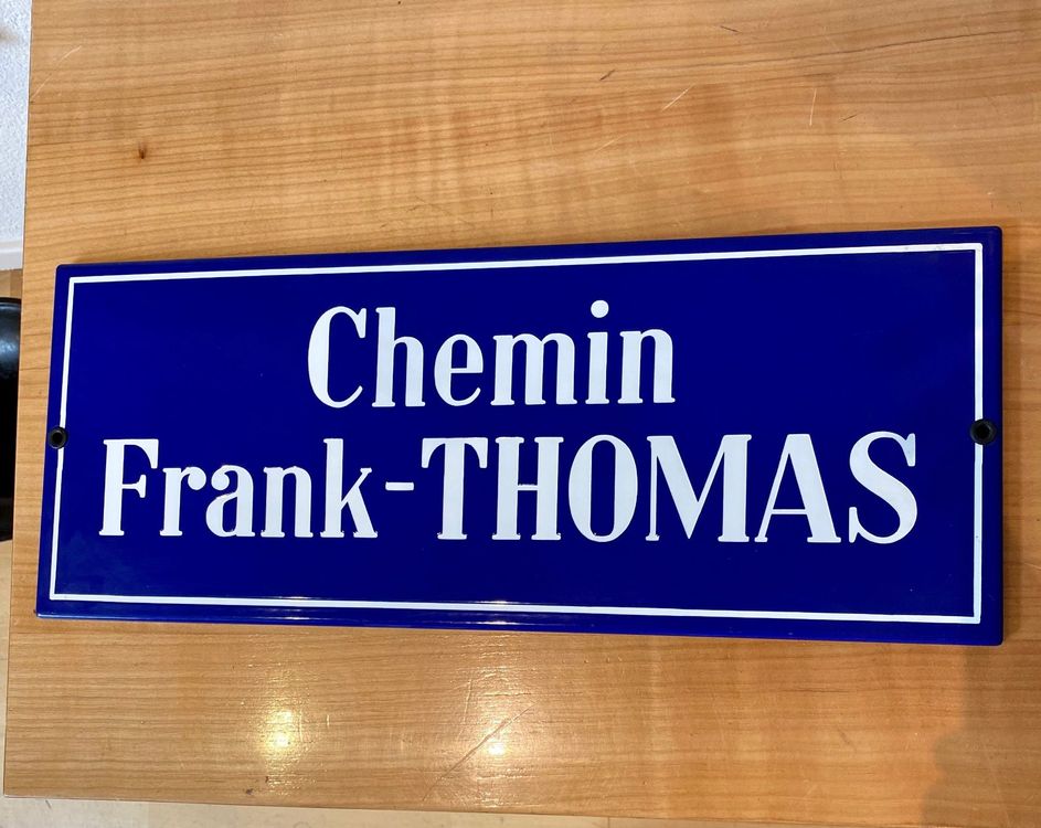 Plaque de rue Genève, ch F.Thomas Kaufen auf Ricardo