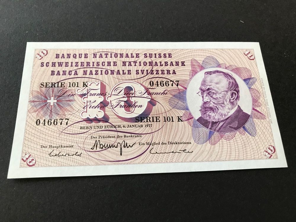 Schöne, alte 10 Franken CH-Note 1
