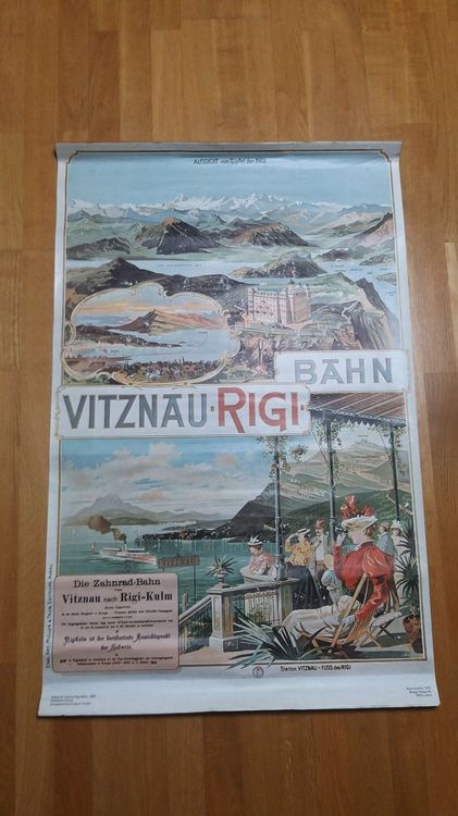 Vitznau Rigibahn Plakat 1979 Nachdruck 1