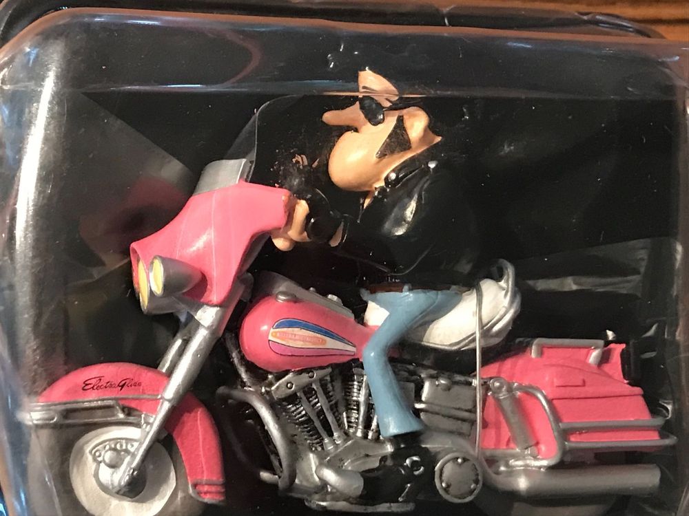 Paul POSICHON sur sa HARLEY DAVIDSON RIGIDE - Figurines Joe Bar Team Série 1 - Prix & Rareté