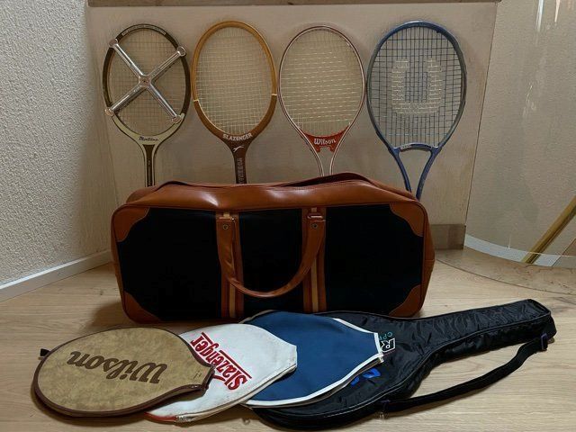4 Racket/Tennisschläger inkl. Tasche 1