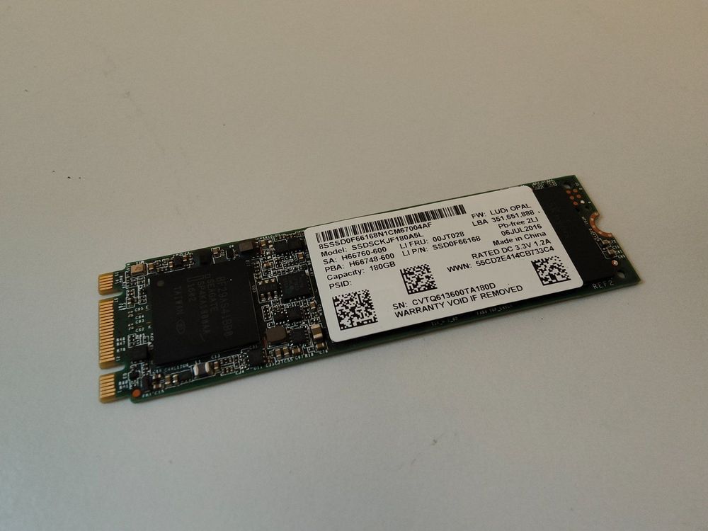 Intel SSDSCKJF180A5L M.2 M2 180GB SSD 1