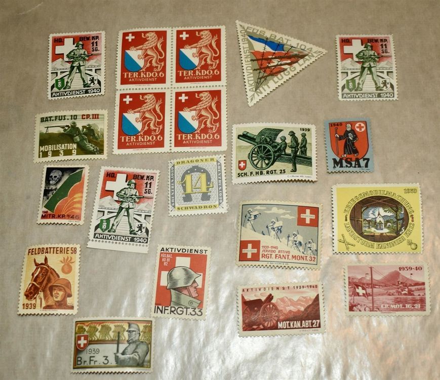 MILITÄR 2. WW Briefmarken LOT 2 1