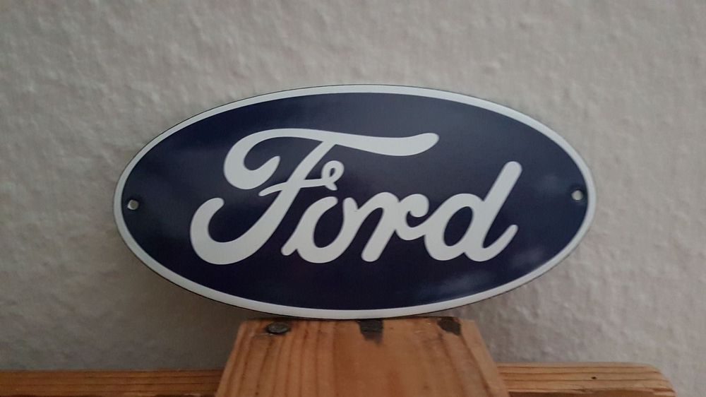Emailschild FORD Automobil Logo, Emaille 1