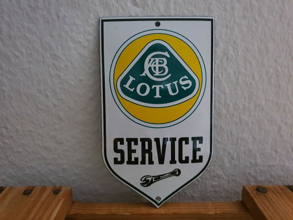 Emailschild LOTUS Service Logo, Emaille 1