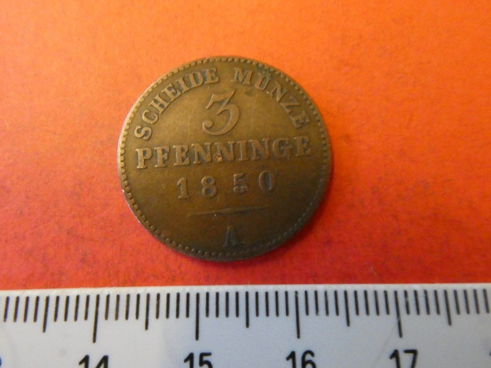 Preussen 1850 A, 3 Pfennig 1
