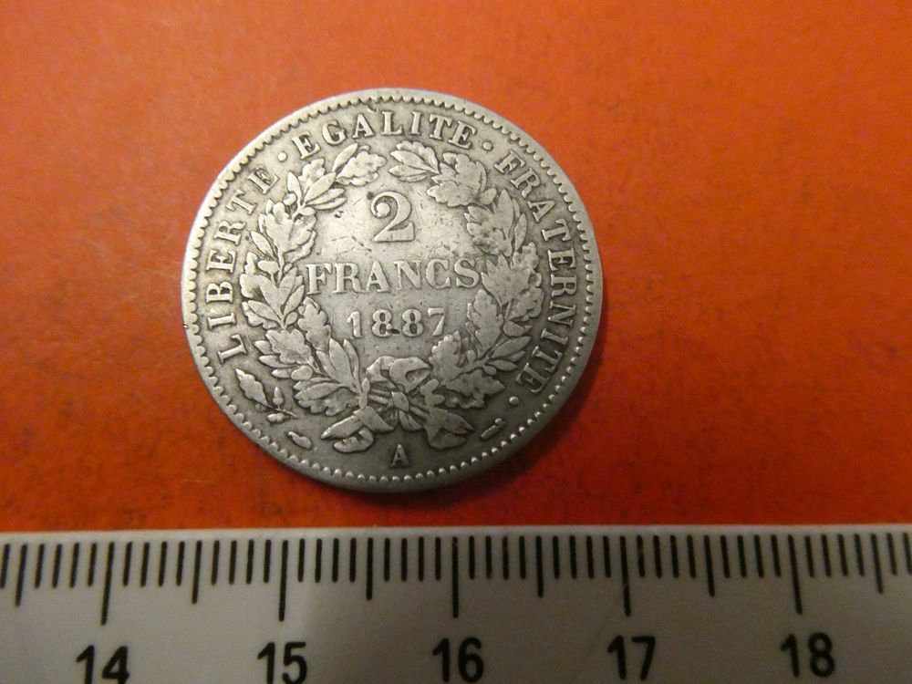 Frankreich 1887 A, 2 Francs - Silber 1