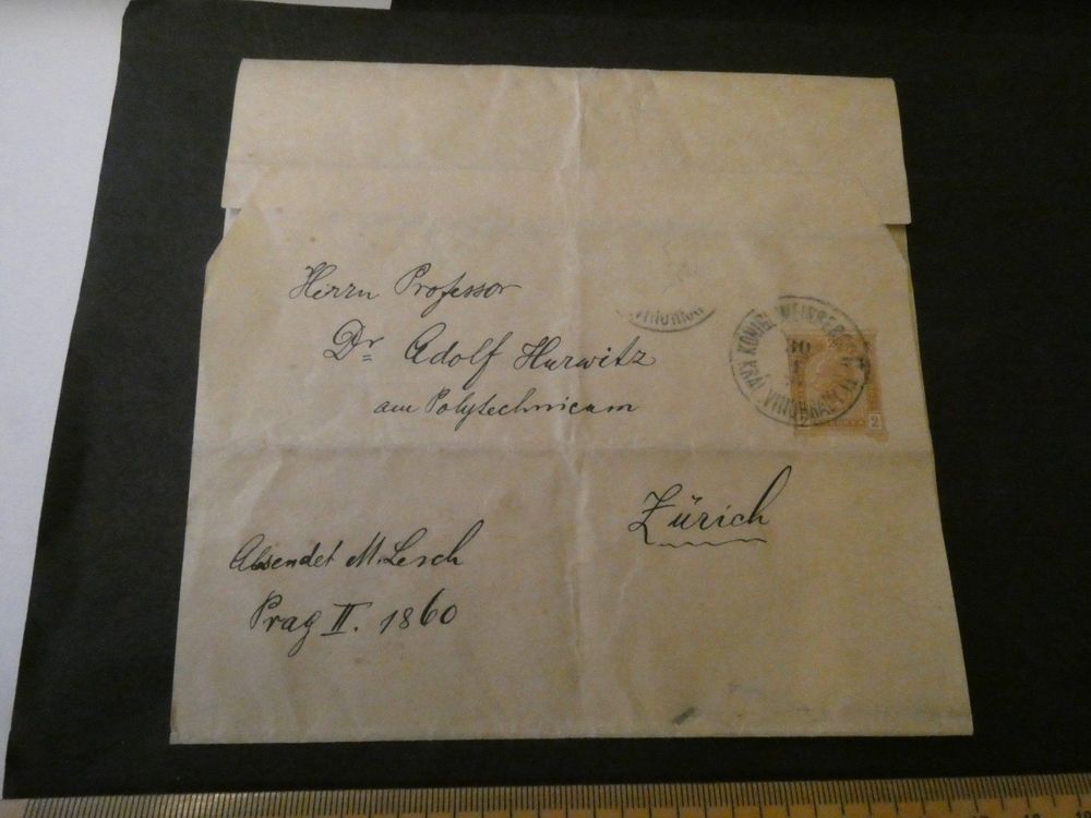 Oesterreich, uralter Brief Prag - Zürich 1