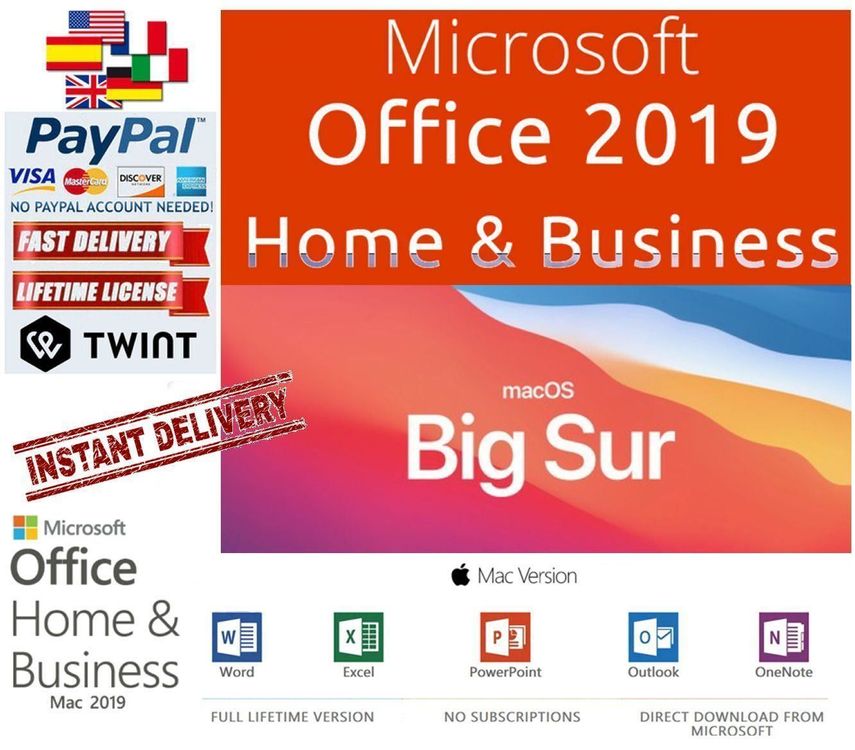Office Home & Business 2019 Mac Big Sur 1
