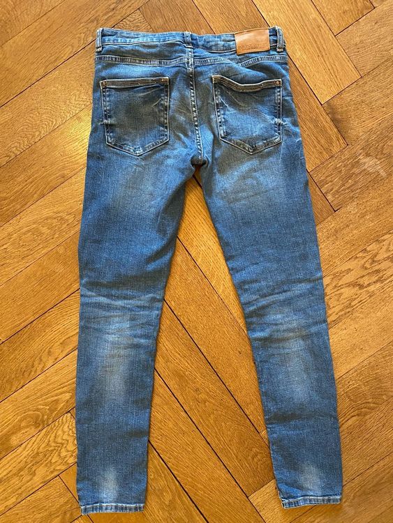 zara basic denim jeans