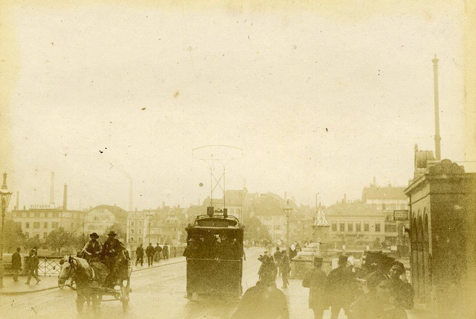 Basel Tram "vieux-pont" 1897 Photo 1