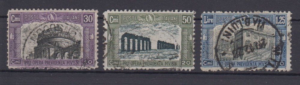 Italien 1928: 3 Werte Nationalmiliz 1