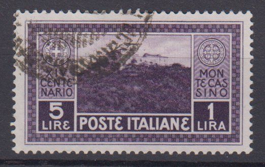 Italia 1929: 5 L. Monte Cassino 1
