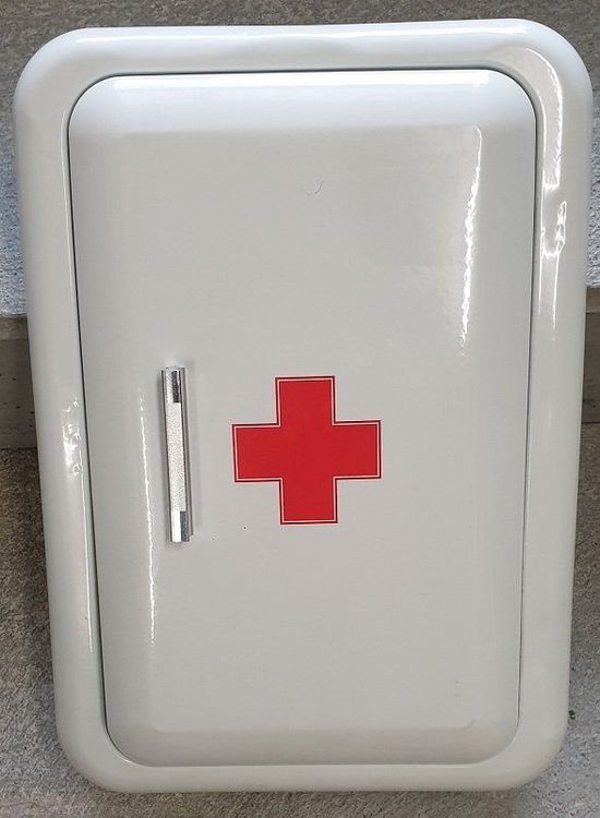 Medizinschrank Aus Edelstahl, 30x30x12 Cm, Mit Glas-Tür, Tip-on Automatik & 2 Schlüsseln