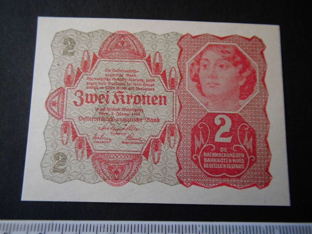 Oesterreich 1920, 2 Kronen  unzirkuliert 1