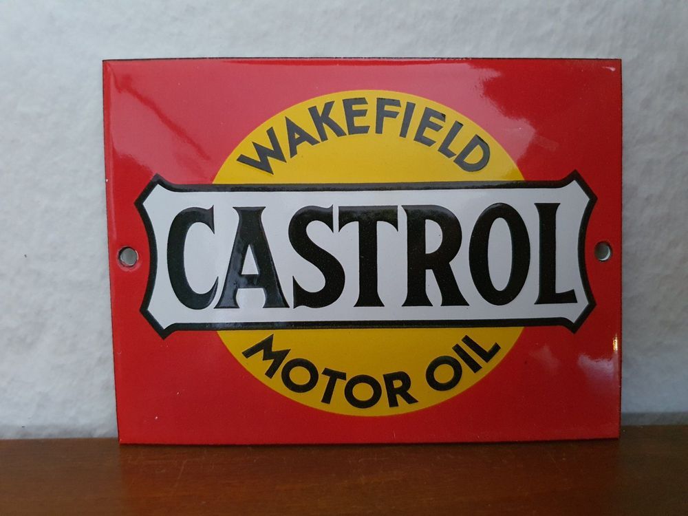 Emailschild CASTROL Motor Oil, Emaille 1