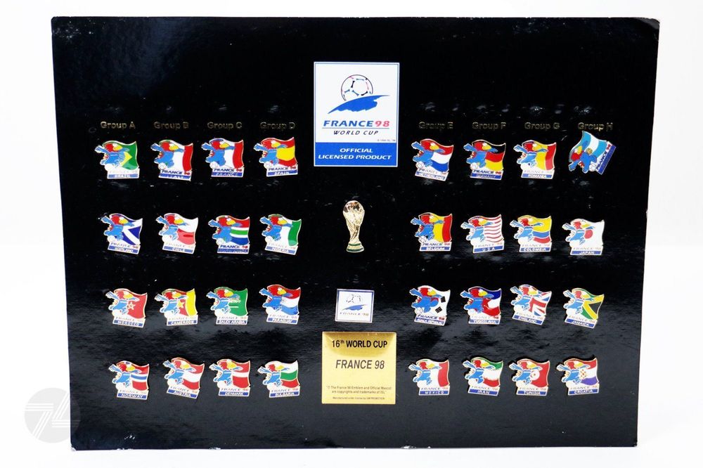 FRANCE 98 World Cup Pin Sammlung Set 34x 1