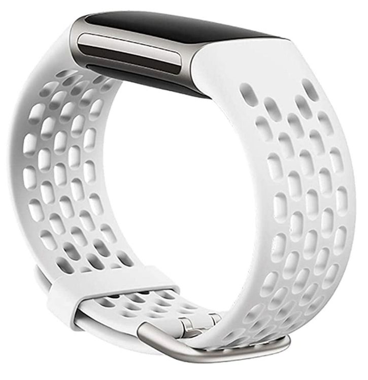 Silikon Armband zu Fitbit Charge 5 WEISS 1