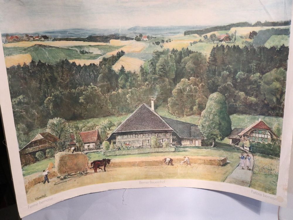 Schulwandbild Berner Bauernhof V. Surbek 1