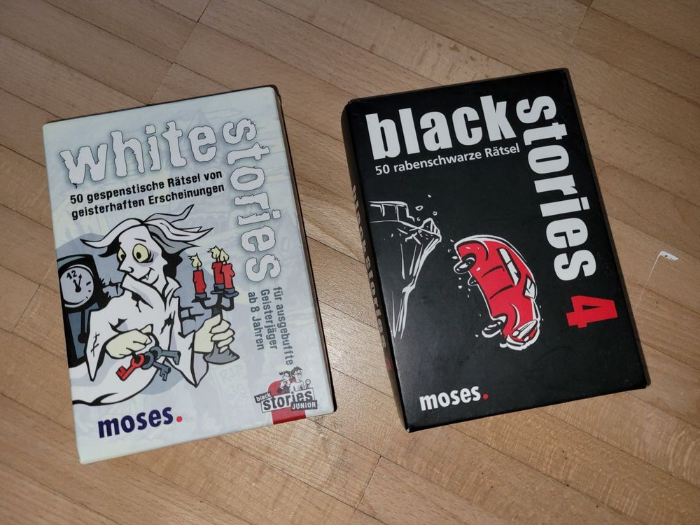 Set 4 Black Stories Auf Französisch – Rätselspiel Für 2–25 Spieler, Ab 12 Jahren, Inkl. Flaschenöffner Blumie