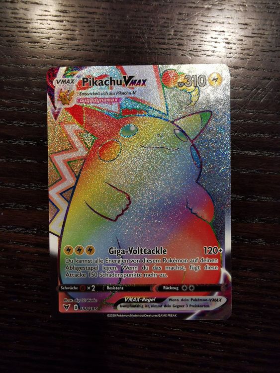 Pikachu Vmax Rainbow 188/185 DE | Acheter sur Ricardo