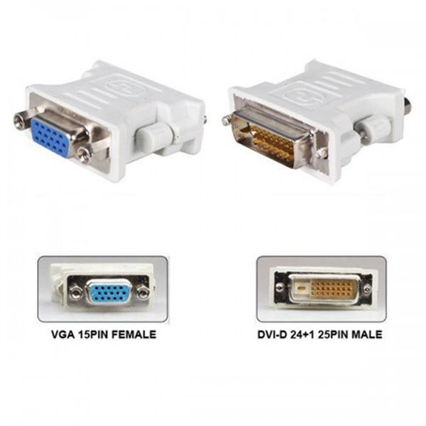 Adapter DVI-D 24+1 Stecker zu VGA Buchse 1