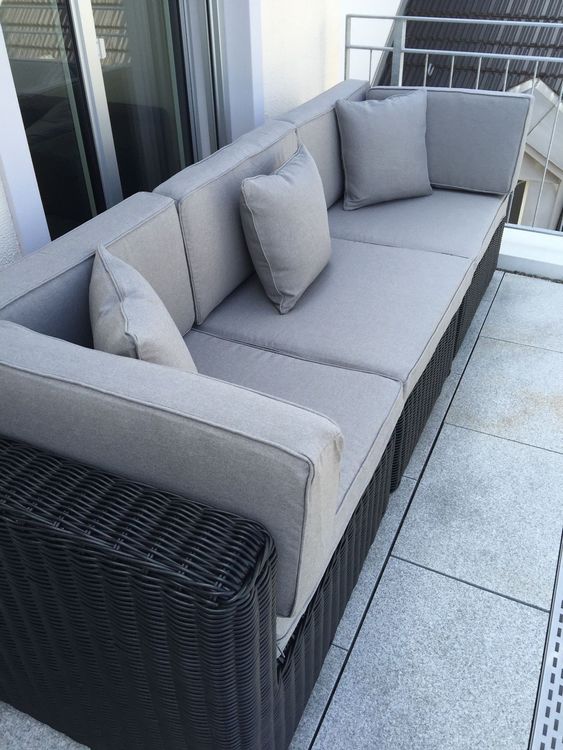 Rattan Garten Lounge (Anthrazit) Kaufen auf Ricardo