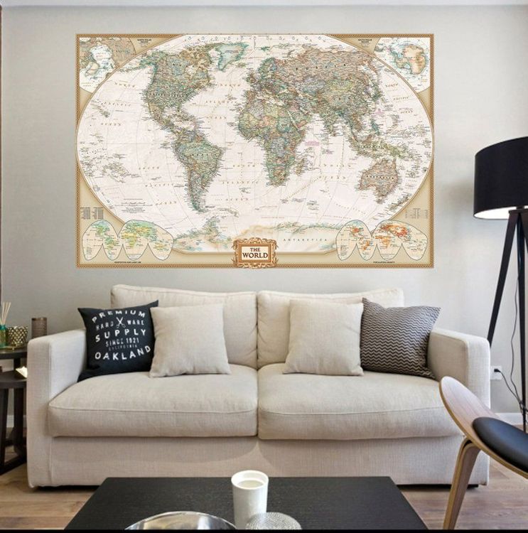 150*100cm Die Vintage Weltkarte | Kaufen Auf Ricardo