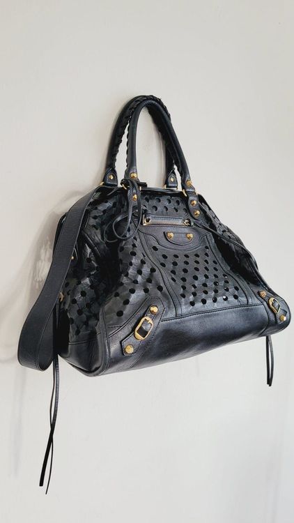 balenciaga perforated bag