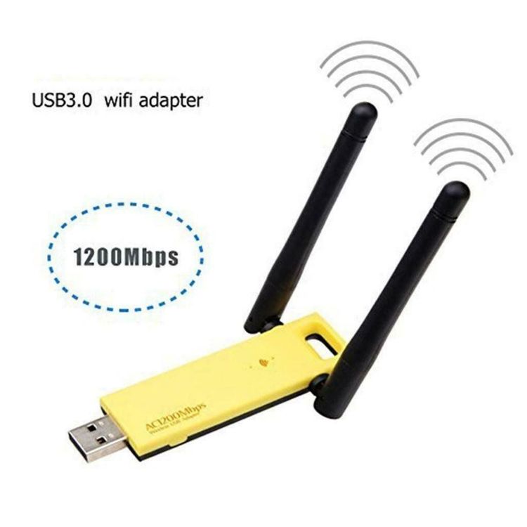 Supports Windows XP/7/8/10/Mac/Linux... 5GHz 866Mbps + 2.4GHz 300Mbps Slicemall USB Wifi Adapter 1200Mbps Wireless Adapter Network Long Range High-gain Antenna Dual Band USB3.0 Wifi for Desktop/PC 