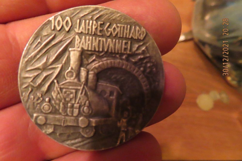 100 Jahre Gotthard Bahntunnel 900er Silb 1
