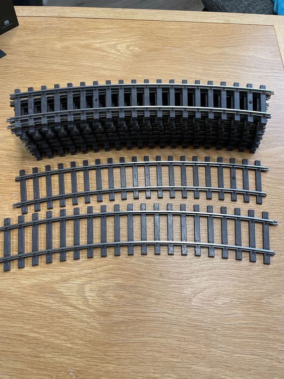 e54 Märklin 10x 5935 gebog Gleis Radius 1.020 mm. 22° 30' 1) (Gebraucht