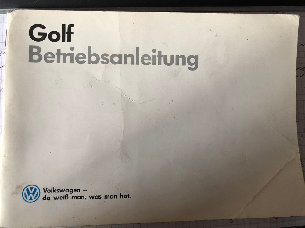 VW Golf 2 Betriebsanleitung 1