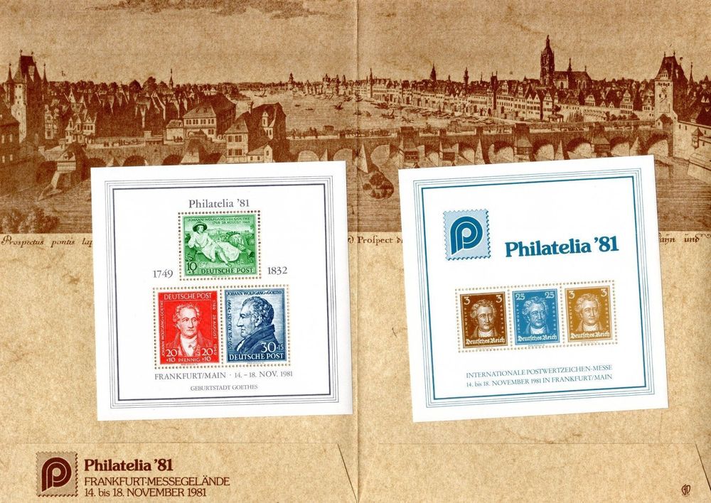 PHILATELIA'81 MIT 2 BLÖCKE FAKSIMILE **POSTFRISCH** AX08 Kaufen auf