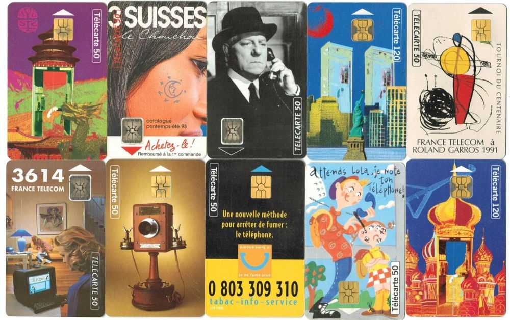 10 Telefonkarten Frankreich 1
