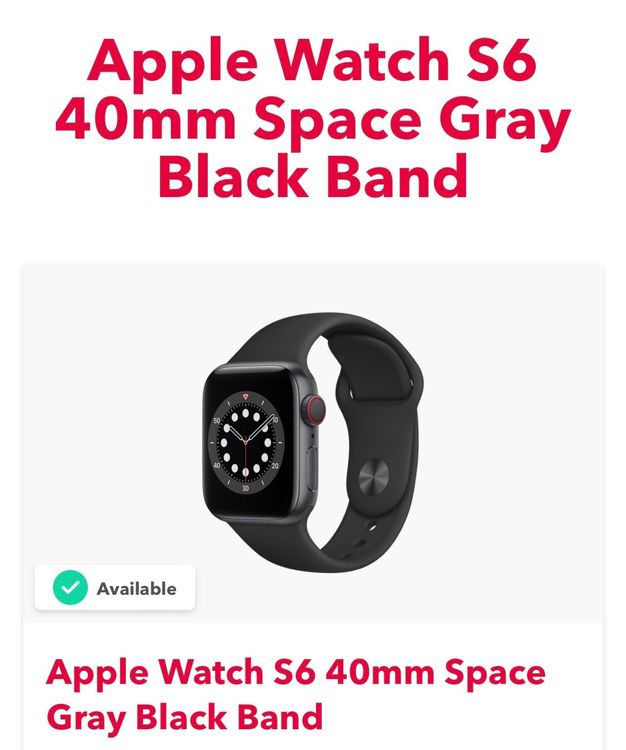 apple watch s6 40 mm