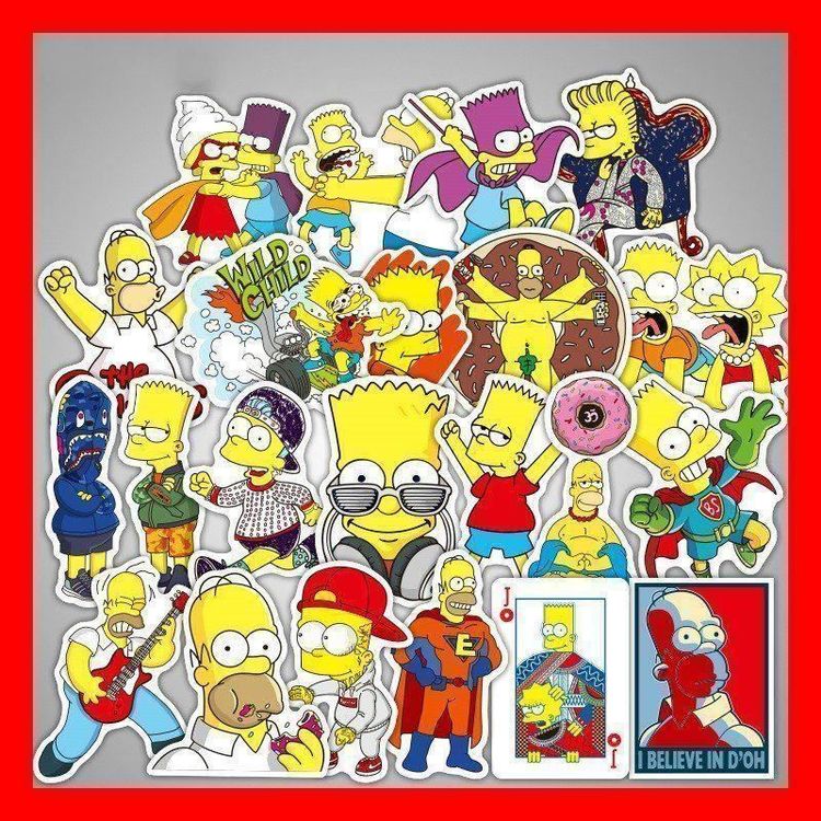 Stickerset Simpsons Gelb Sitcom Homer 1